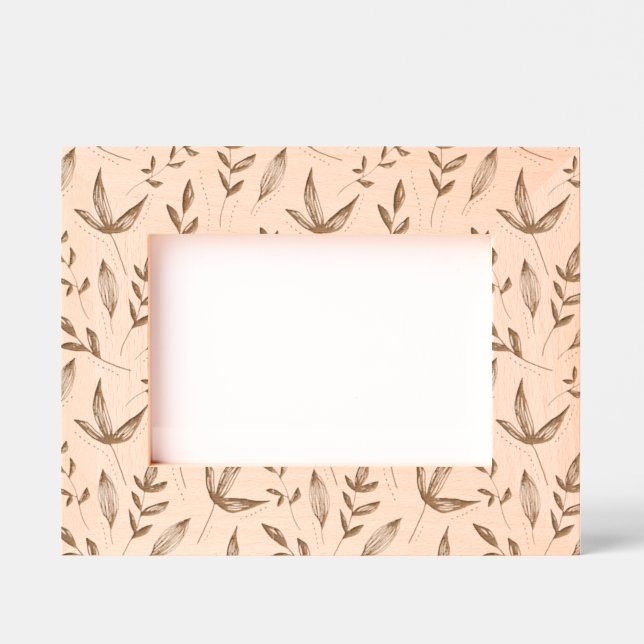 Cadres Gravés Motif Feuille floral (Recto)