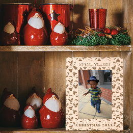 Cadres Gravés Motif père Noël | Joyeux Noël Enfants Photo