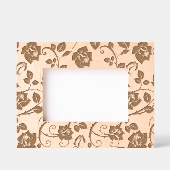 Cadres Gravés motif rose vintage (Recto)