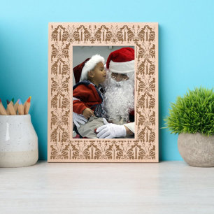Cadres Gravés Noël Holly et Motif de bougies