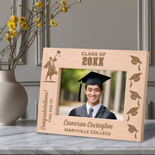 Cadres Gravés Nom du diplôme personnalisé, école/collège, année