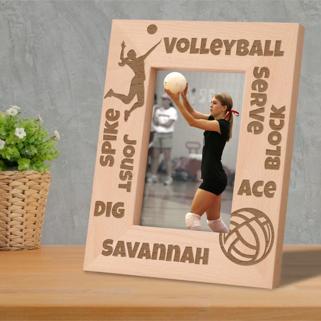 Cadres Gravés Nom personnalisé des termes du joueur de volley-ba (Créateur téléchargé)