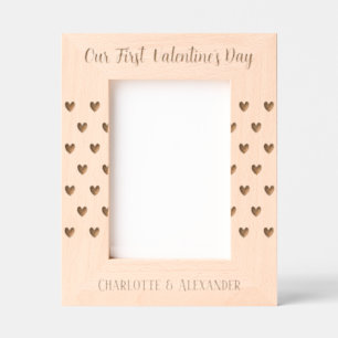 Cadres Gravés Notre premier cœur de la Saint-Valentin