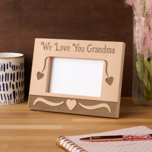 Cadres Gravés Nous t'aimons coeur grand-mère
