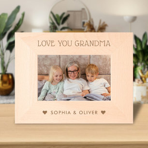 Cadres Gravés Nous t'aimons grand-mère, petits-enfants Nom Photo