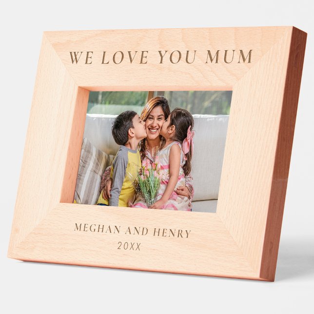 Cadres Gravés Nous t'aimons maman Cadeau photo personnalisé Cade (Créateur téléchargé)