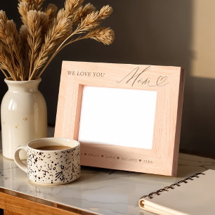 Cadres Gravés Nous t'aimons Maman Script Coeur Enfants Nom Keeps