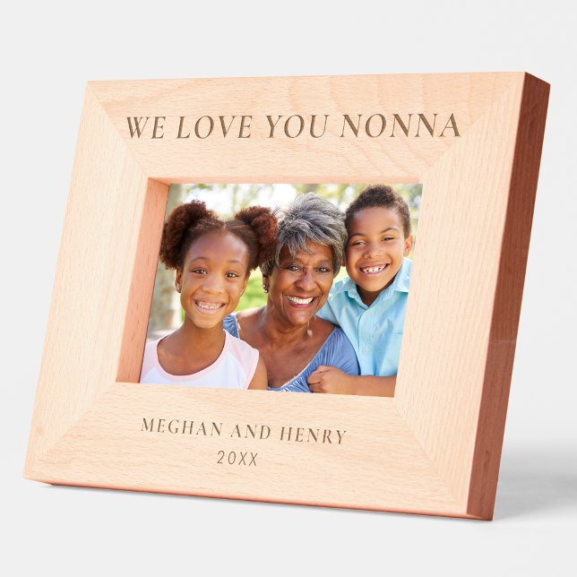 Cadres Gravés Nous Vous Aimons Nonna Cadeau photo personnalisé C (Créateur téléchargé)