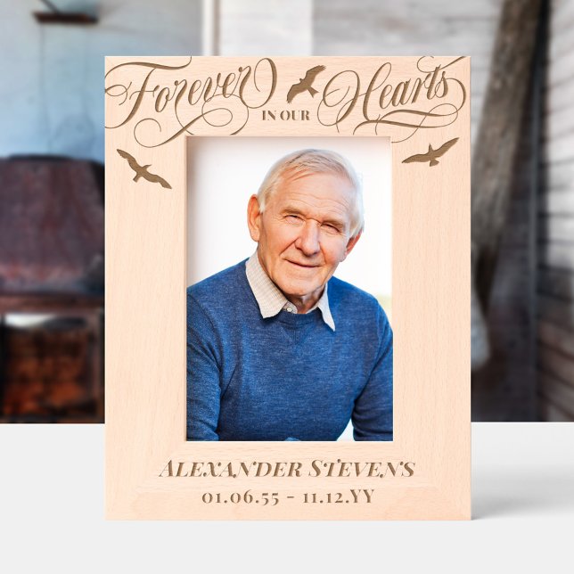 Cadres Gravés Oiseaux en flammes pour toujours dans notre Mémori (Créateur téléchargé)