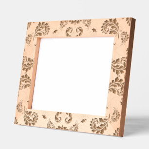 Cadres Gravés Paisley en beige esthétique moderne Tan Brown