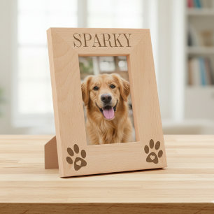Cadres Gravés Patte de Chien Chat Amour Personnalisé Nom Personn