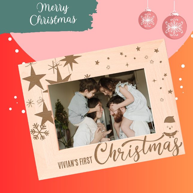 Cadres Gravés Père Noël premier bois de Noël (Créateur téléchargé)