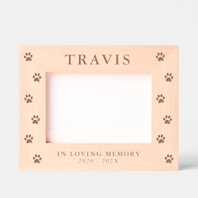 Cadres Gravés Personalised Cat Dog Pet Memorial  (Recto)