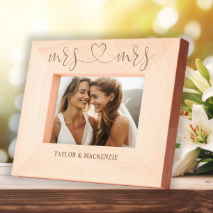 Cadres Gravés Personnalisé Mme et Mme Gay Couples Noms Coeur
