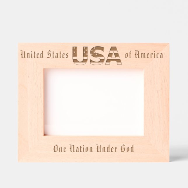 Cadres Gravés Personnalisé Patriotic USA et Drapeau (Recto)