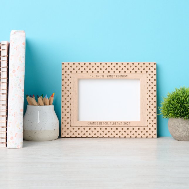 Cadres Gravés Polka Dot Pattern with Custom Text (Recto)