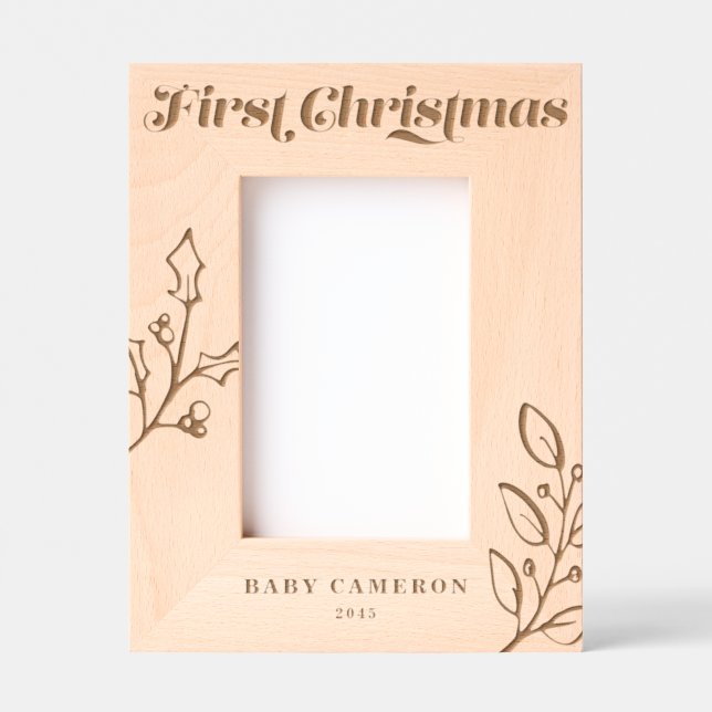 Cadres Gravés Première calligraphie de Noël et démolition hivern (Recto)