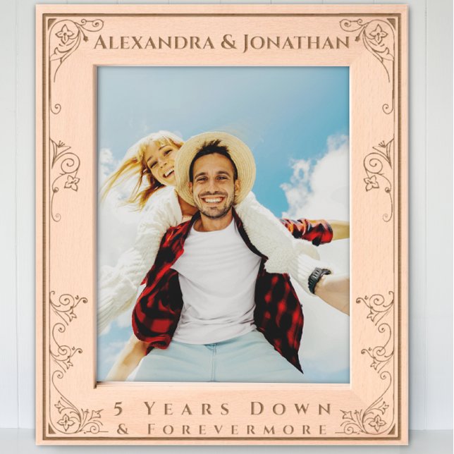 Cadres Gravés Romantic Forevermore Nouvelle mariée Mariage photo (Créateur téléchargé)