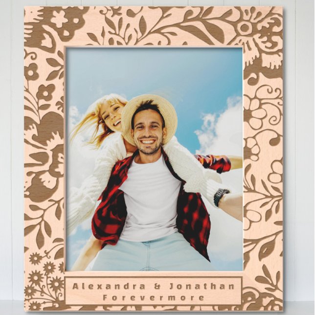 Cadres Gravés Romantique Floral nouveau marié Mariage (Créateur téléchargé)