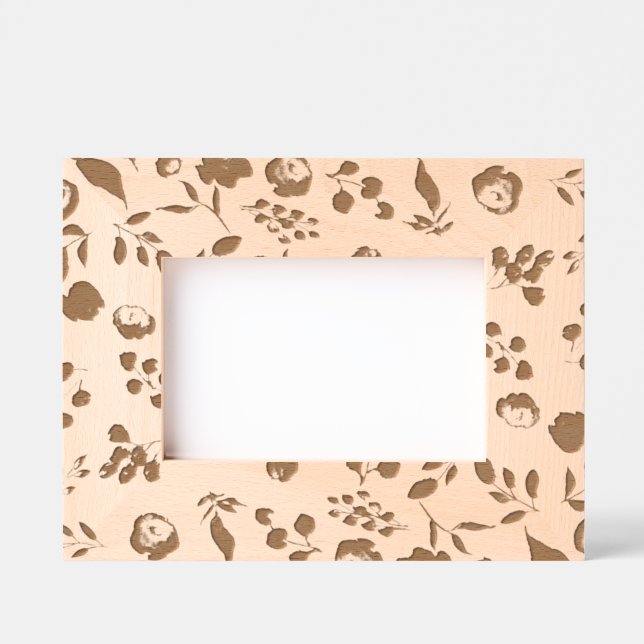 Cadres Gravés Rustic Rose and Leaf Pattern Flowers Floral (Recto)