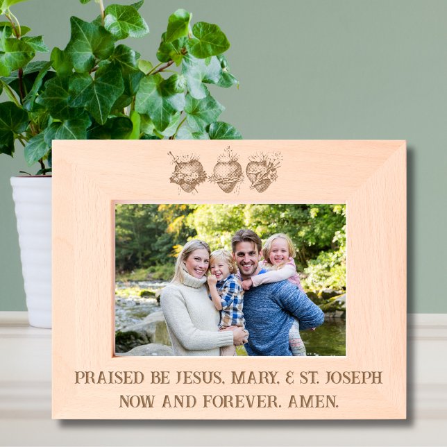 Cadres Gravés Sacré Coeurs Jésus Marie St. Joseph Religieux (Créateur téléchargé)