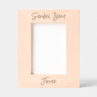 Cadres Gravés Sanibel Island Florida Laser Engraved Frame