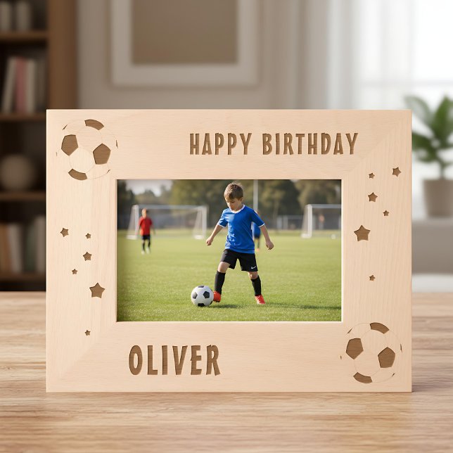 Cadres Gravés Soccer Football Ball Happy Birthday (Créateur téléchargé)
