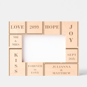 Cadres Gravés Texte personnalisé mariage ou anniversaire 6x4