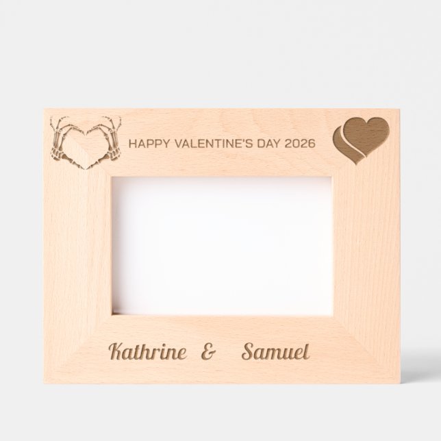 Cadres Gravés Till Death Skeleton Hands Heart Valentine's Day (Recto)