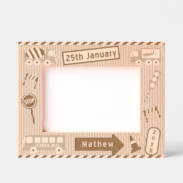 Cadres Gravés Transportation Boys  (Recto)