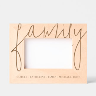 Cadres Gravés Valentine’s Day Personalized Family Name Wooden