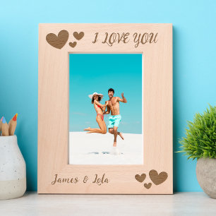 Cadres Gravés Valentines Day Pour Ses Coeurs Custom Wood