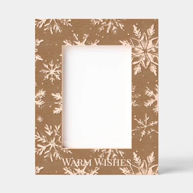 Cadres Gravés Warm Wishes Snowflakes Christmas (Recto)