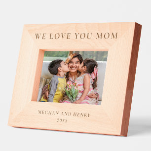 Cadres Gravés We Love You Mom Cadeau photo personnalisé Cadeau p