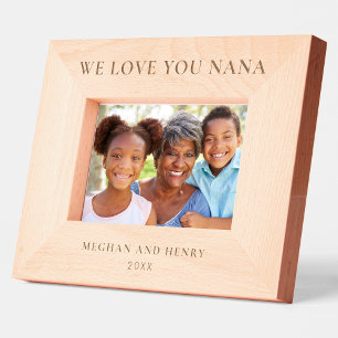 Cadres Gravés We Love You Nana Cadeau photo personnalisé Cadeau 