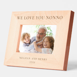 Cadres Gravés We Love You Nonno Cadeau photo personnalisé Cadeau