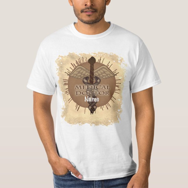 Caduceus Arzt  T-Shirt (Vorderseite)