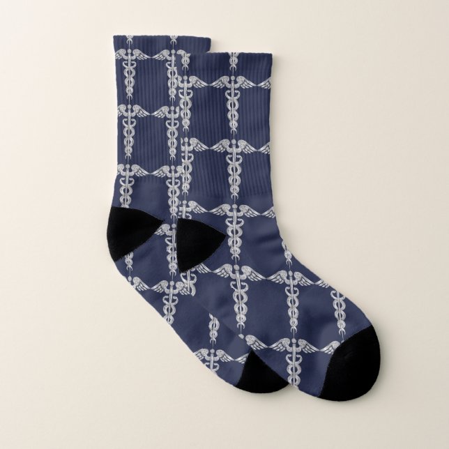 Caduceus Blue Gray Socks Socken (Paar)