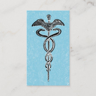 Caduceus Cartes de visite - Nurse Blue Médicale