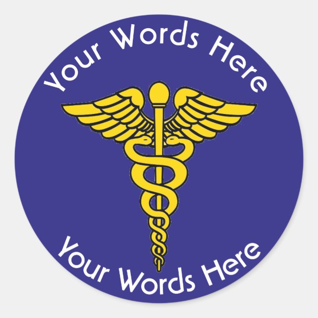 Caduceus Custom Aufkleber (Vorderseite)