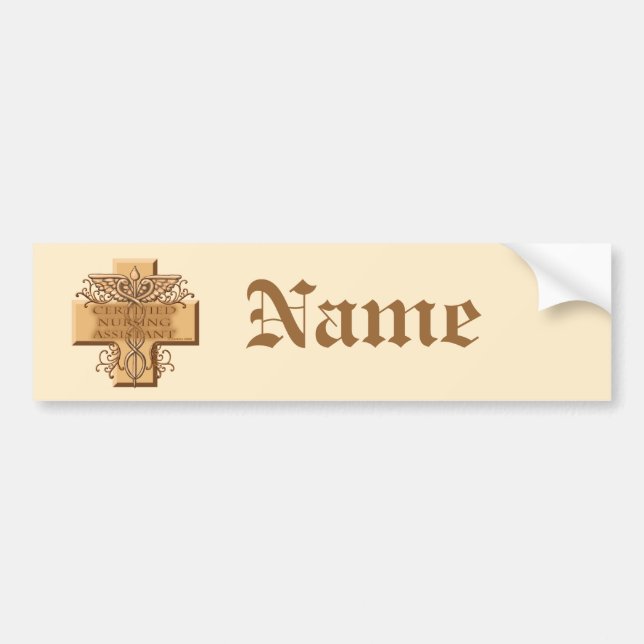 Caduceus custom name Bumper Sticker Autoaufkleber (Vorne)