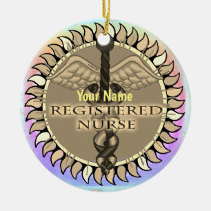 Caduceus Custom Registered Nurse Ornament