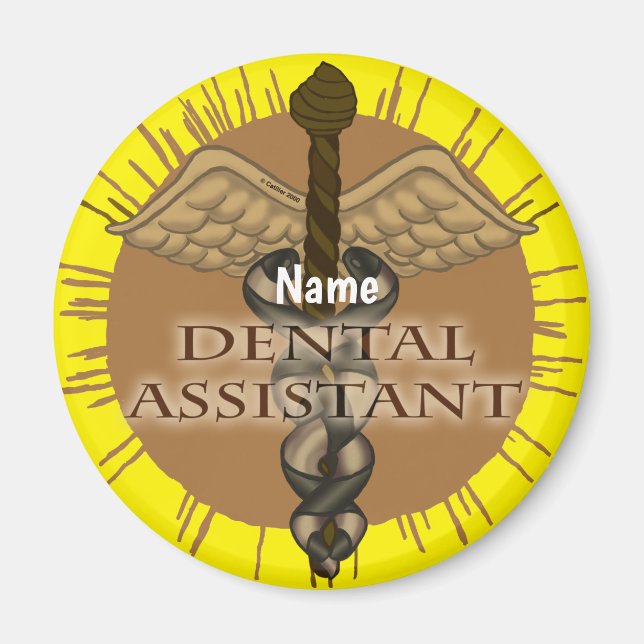 Caduceus Dental Assistant Magnet (Vorne)