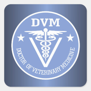 Caduceus DVM 2 Quadratischer Aufkleber
