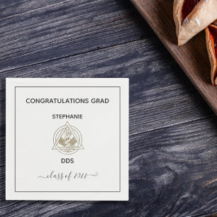 Caduceus Graduation Party der modernen Zahnarztsch Serviette