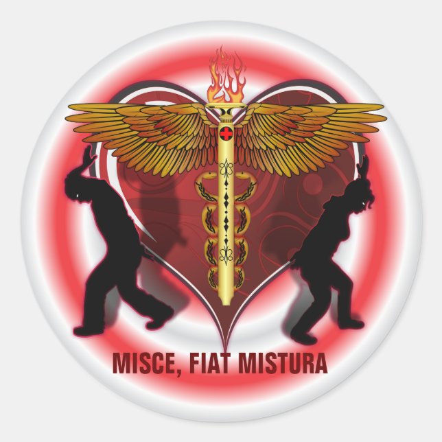 Caduceus Heart V-1, Misce, Fiat mistura Runder Aufkleber (Vorderseite)