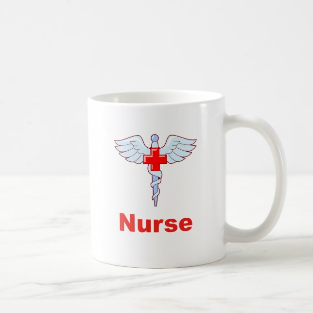 Caduceus-Krankenschwester Kaffeetasse (Rechts)