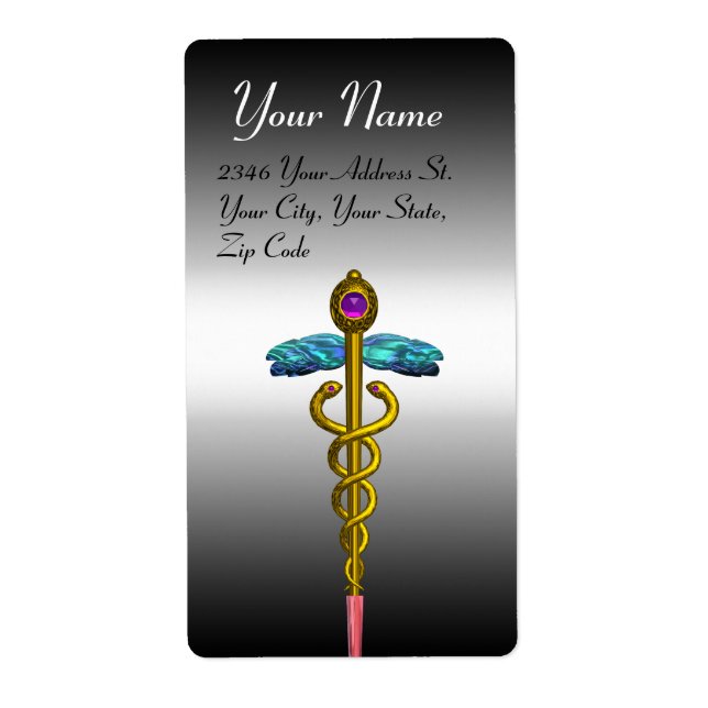 CADUCEUS, lebhafter Goldamethyst (Vorne)