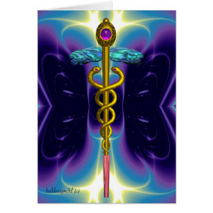 CADUCEUS, lebhafter Goldamethyst Blue Lila