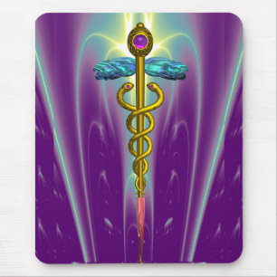 CADUCEUS , lebhafter Goldametist Mousepad